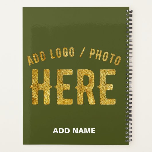 STIJLVOLLE MODERNE CUSTOM ARMY GROEN GEVERIFIEERD  PLANNER (Achterkant)