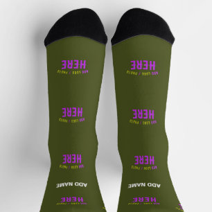 STIJLVOLLE MODERNE CUSTOM ARMY GROEN GEVERIFIEERD SOKKEN