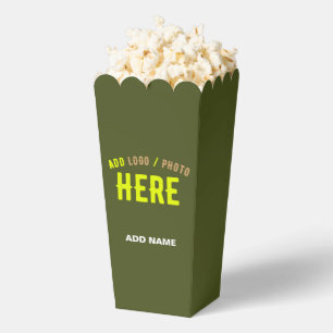STIJLVOLLE MODERNE CUSTOM ARMY GROENE MERKPOPCORN BEDANKDOOSJES