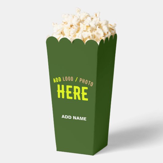 STIJLVOLLE MODERNE CUSTOM FOREST GREEN BRANDED POP BEDANKDOOSJES (Popped)