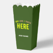 STIJLVOLLE MODERNE CUSTOM FOREST GREEN BRANDED POP BEDANKDOOSJES (Voorkant)