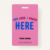 STIJLVOLLE MODERNE CUSTOM HOT PINK BRANDED INTREKB BADGE (Voorkant)