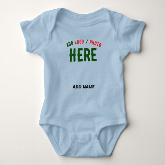 STIJLVOLLE MODERNE CUSTOM LICHTBLAUW GEVERIFIEERD  ROMPER (Voorkant)