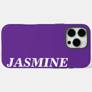 STIJLVOLLE MODERNE CUSTOM NAME SOLID PAARSE KLEUR iPhone 16 PRO MAX HOESJE