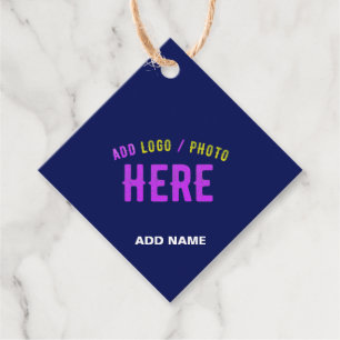 STIJLVOLLE MODERNE CUSTOM NAVY BLUE GEVERIFIEERD B BEDANKJES LABELS