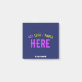STIJLVOLLE MODERNE CUSTOM NAVY BLUE GEVERIFIEERD B POST-IT® NOTES (Voorkant)