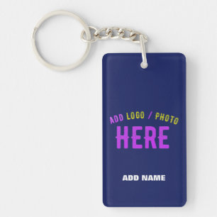 STIJLVOLLE MODERNE CUSTOM NAVY BLUE GEVERIFIEERD B SLEUTELHANGER