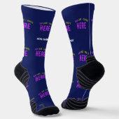 STIJLVOLLE MODERNE CUSTOM NAVY BLUE GEVERIFIEERD B SOKKEN (Gebogen)