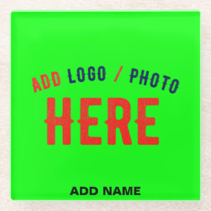 STIJLVOLLE MODERNE CUSTOM NEON GROEN GEVERIFIEERD GLAZEN ONDERZETTER