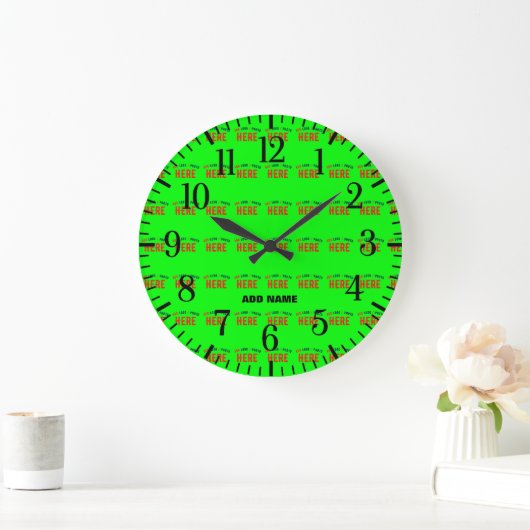 STIJLVOLLE MODERNE CUSTOM NEON GROEN GEVERIFIEERD GROTE KLOK (Huis)