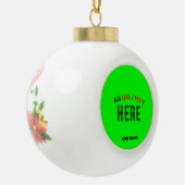 STIJLVOLLE MODERNE CUSTOM NEON GROEN GEVERIFIEERD KERAMISCHE BAL ORNAMENT (Links)