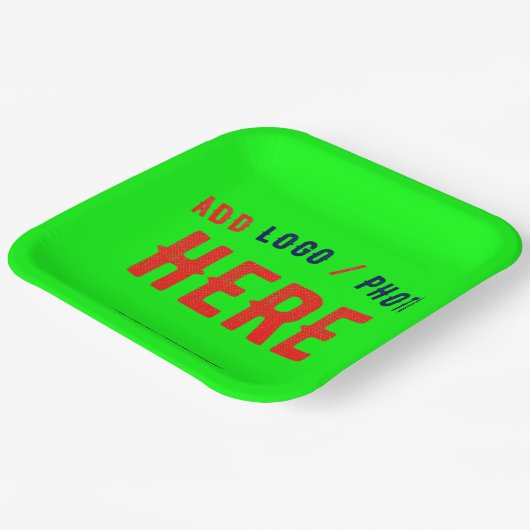 STIJLVOLLE MODERNE CUSTOM NEON GROEN GEVERIFIEERD  PAPIEREN BORDJE (Gebogen)