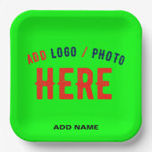 STIJLVOLLE MODERNE CUSTOM NEON GROEN GEVERIFIEERD  PAPIEREN BORDJE (Voorkant)