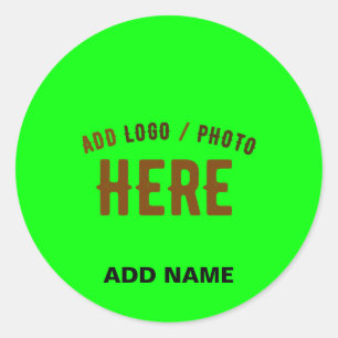 STIJLVOLLE MODERNE CUSTOM NEON GROEN GEVERIFIEERD  RONDE STICKER