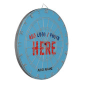 STIJLVOLLE MODERNE CUSTOM SWAG SKY BLUE GEVERIFIEE DARTBORD (Voorkant Links)