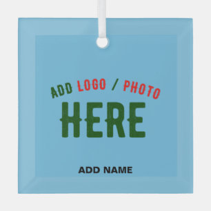STIJLVOLLE MODERNE CUSTOM SWAG SKY BLUE GEVERIFIEE GLAS ORNAMENT