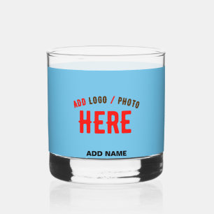 STIJLVOLLE MODERNE CUSTOM SWAG SKY BLUE GEVERIFIEE WHISKY GLAS