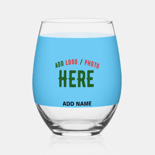 STIJLVOLLE MODERNE CUSTOM SWAG SKY BLUE GEVERIFIEE WIJNGLAS ZONDER VOET