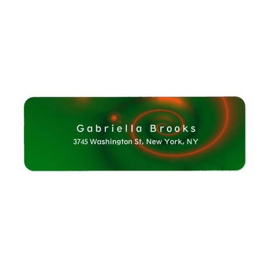 Stijlvolle moderne effen elegante groene professio etiket (Voorkant)
