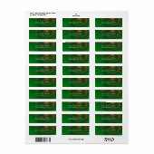 Stijlvolle moderne effen elegante groene professio etiket (Full Sheet)