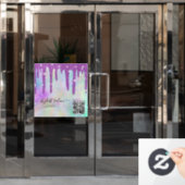 Stijlvolle moderne elegante glitter drijft bedrijf raamsticker (Kantoordeur)