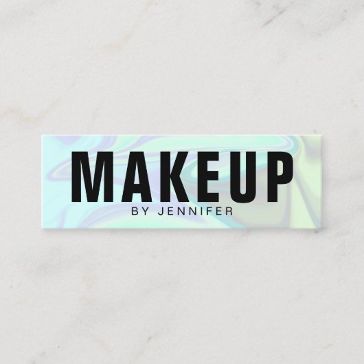 Stijlvolle, moderne, elegante grilholografische ma mini visitekaartje (Voorkant)