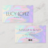 Stijlvolle, moderne, elegante grilholografische ma visitekaartje (Voorkant / Achterkant)