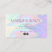 Stijlvolle, moderne, elegante grilholografische ma visitekaartje (Achterkant)