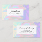 Stijlvolle, moderne, elegante grilholografische ma visitekaartje (Voorkant / Achterkant)