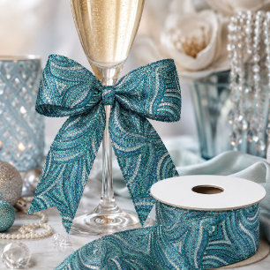 Stijlvolle Moderne Elegante Zilveren Turquoise Bla Lint
