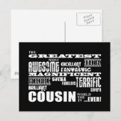 Stijlvolle moderne en vun-zinnen : Grote neef Briefkaart (Voorkant / Achterkant)