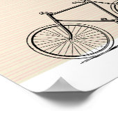 Stijlvolle, moderne fietslijn kunsttekening poster (Hoek)