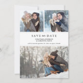 Stijlvolle moderne fotocollage Sla onze datum op Save The Date (Voorkant)