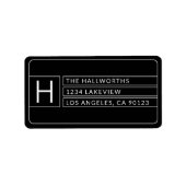 Stijlvolle, moderne geometrisch | Zwart-wit Etiket