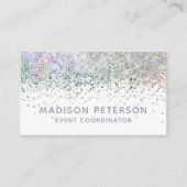 Stijlvolle moderne Glitter Event Coordinator Plann Visitekaartje (Voorkant)
