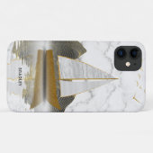 Stijlvolle, moderne goudkleurige jacht Case-Mate iPhone case (Achterkant (horizontaal))