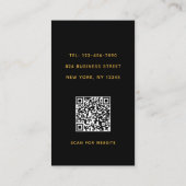 Stijlvolle moderne grafische QR-code voor script Visitekaartje (Achterkant)