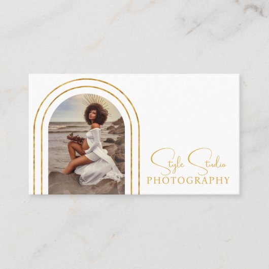 Stijlvolle moderne grafische QR-code voor script Visitekaartje (Voorkant)