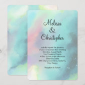 Stijlvolle moderne groene nebula Waterverf Abstrac Kaart (Voorkant / Achterkant)