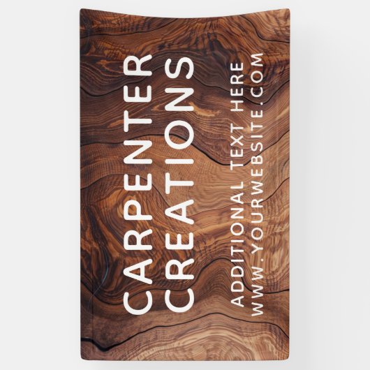 Stijlvolle moderne houten timmerwerkconstructie spandoek (Verticaal)