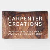 Stijlvolle moderne houten timmerwerkconstructie spandoek (Horizontaal)