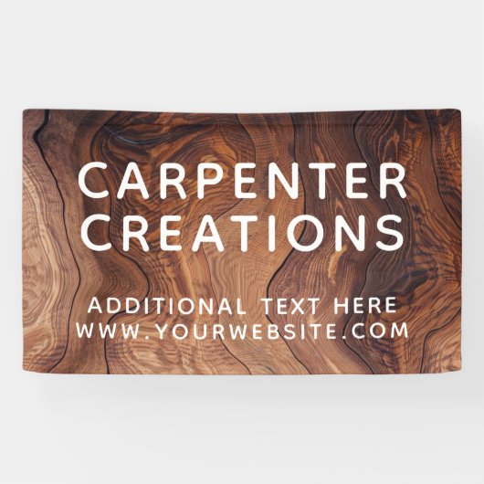 Stijlvolle moderne houten timmerwerkconstructie spandoek (Horizontaal)