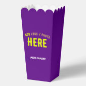 STIJLVOLLE MODERNE INDIGO-MERKPOPCORN BEDANKDOOSJES (Achterkant)