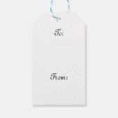 Stijlvolle moderne kerstboom in zilver-Gold Cadeaulabel (Achterkant)