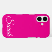 Stijlvolle moderne klassieke aangepaste naam roze  Case-Mate iPhone case (Achterkant (horizontaal))