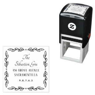 Stijlvolle moderne klassieke paardenaam bruiloft zelfinktende stempel