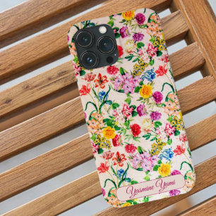 Stijlvolle moderne kleurrijke bloemen vrouwelijk m iPhone 13 pro max hoesje