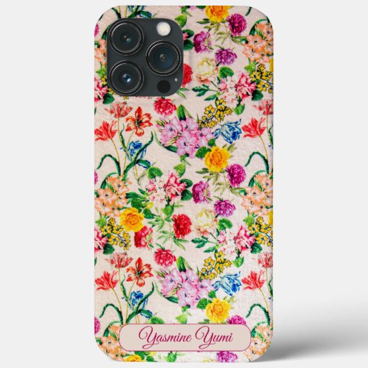 Stijlvolle moderne kleurrijke bloemen vrouwelijk m Case-Mate iPhone case (Achterkant)