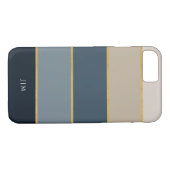 Stijlvolle moderne kleurrijke en faux gouden strep Case-Mate iPhone case (Achterkant (Horizontaal))