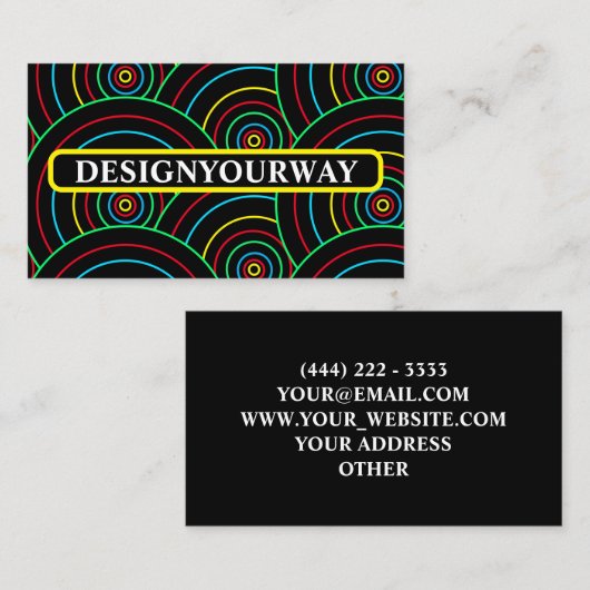 Stijlvolle moderne kleurrijke timmerwerk Professio Visitekaartje (Voorkant / Achterkant)